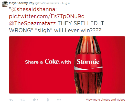 Share A Coke With Stormie